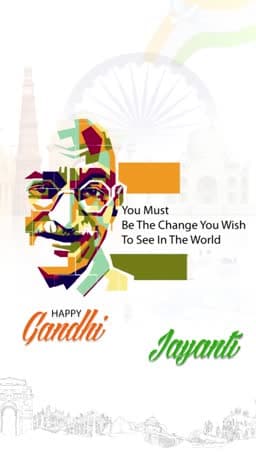 Gandhi Jayanti Video Story facebook ad banner