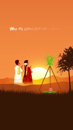 Pongal Insta story video illustration