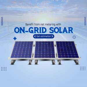 On Grid Solar Plant promotional post