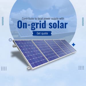 On Grid Solar Plant facebook banner