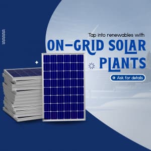 On Grid Solar Plant facebook ad