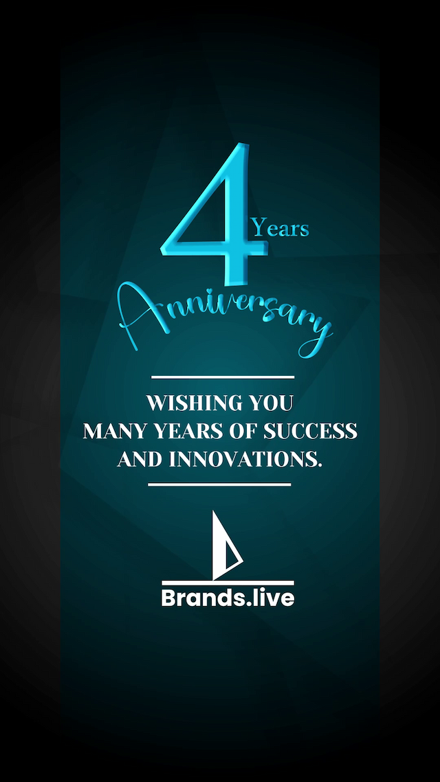 Brand.live 4th Anniversary Insta Story poster