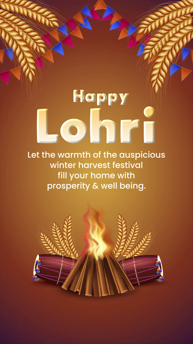 Lohri Insta Story Instagram flyer