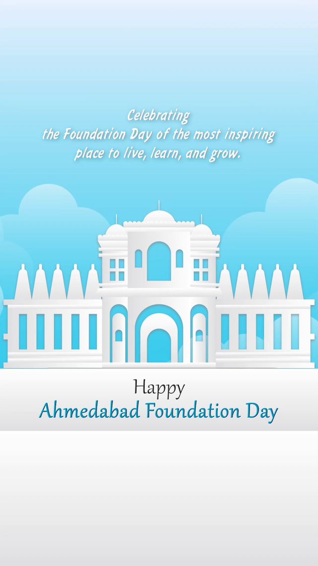 Ahmedabad Foundation Day insta story marketing poster
