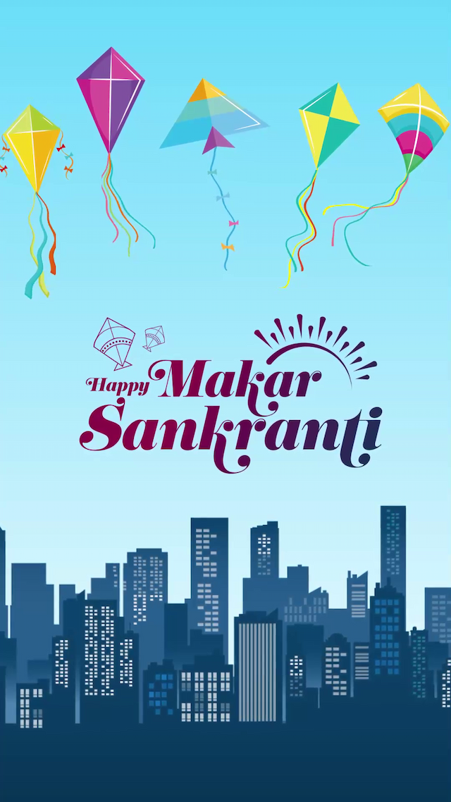 Makar Sankranti  Insta Story Video event poster