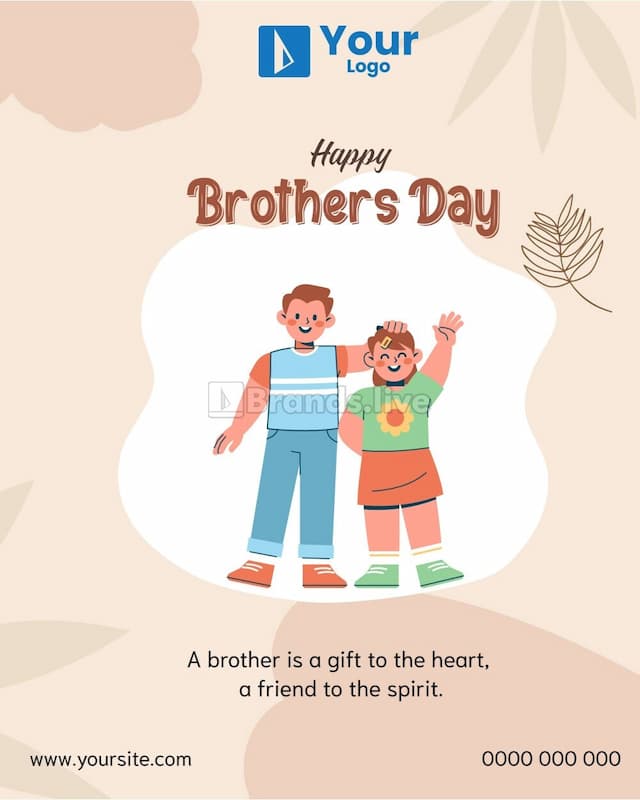 Brother's Day wishes poster