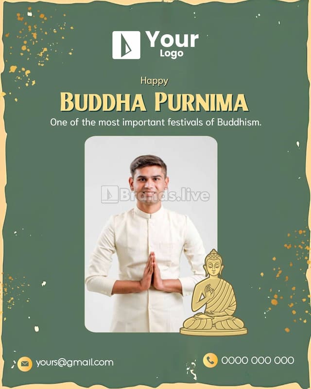Buddha Purnima poster template