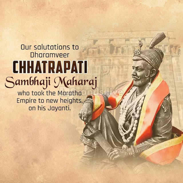 Chhatrapati Sambhaji Maharaj Jayanti template