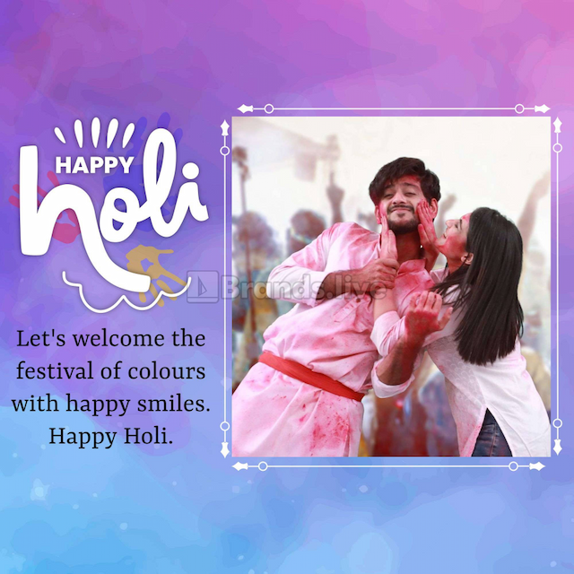 Happy Holi Wishes Banner