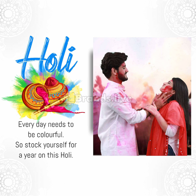 Holi poster template