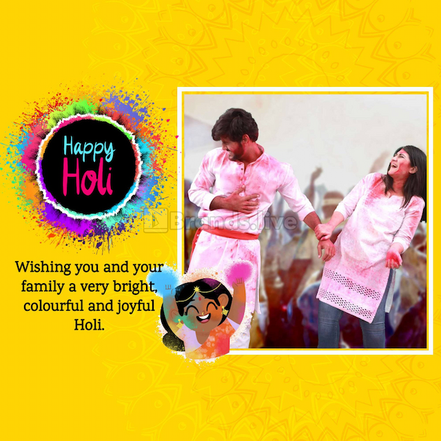 Holi Wishes Template