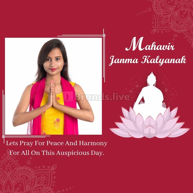 Mahavir Janma Kalyanak Wishes Banner