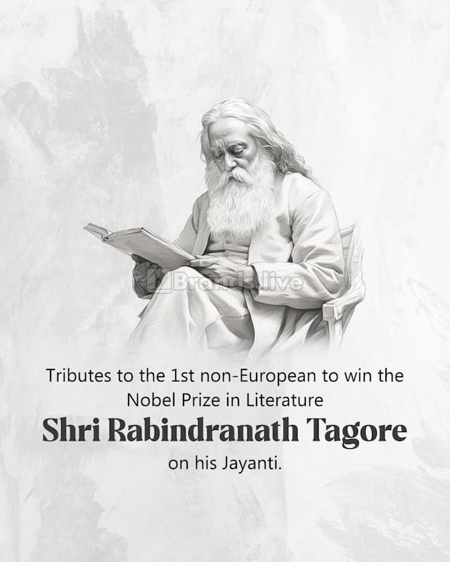Rabindranath Tagore Jayanti poster