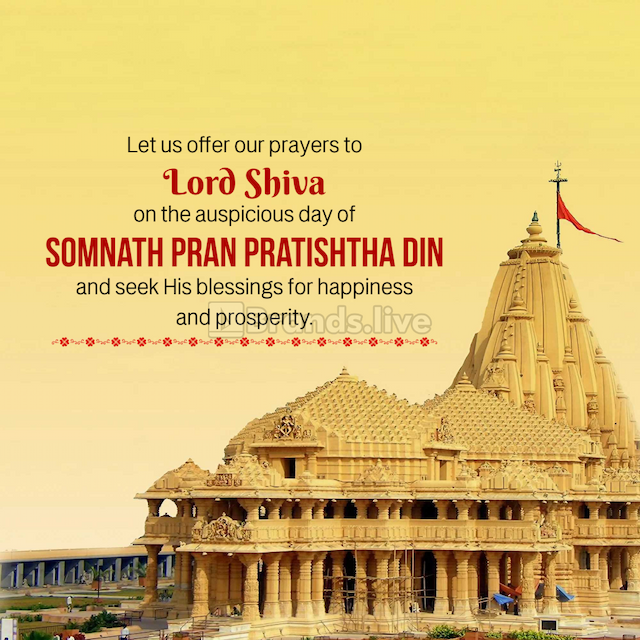 Somnath Pran Pratishtha Din banner