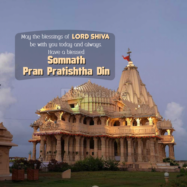 Somnath Pran Pratishtha wishes banner