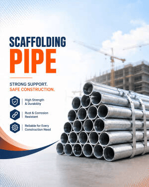 Scaffolding pipe template