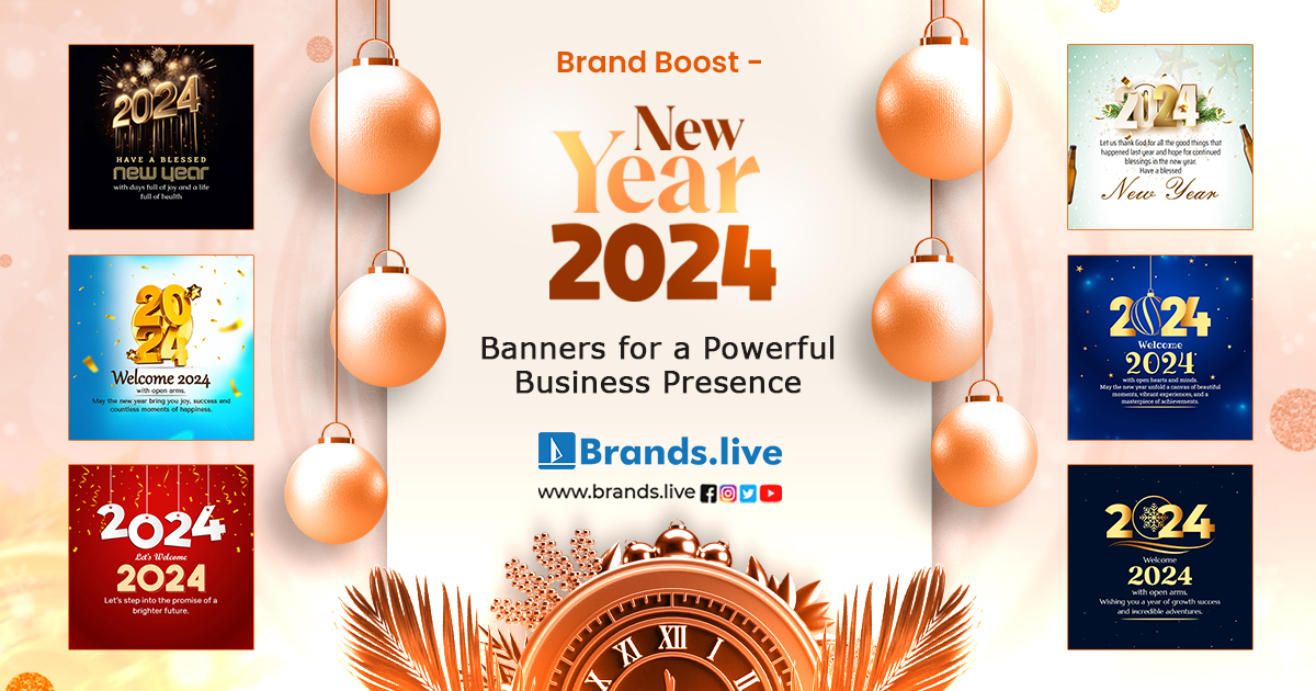 Brand Boost &#8211; New Year 2024 Banners for a Powerful Business Presence