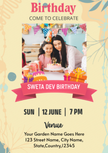 birthday invitation card template