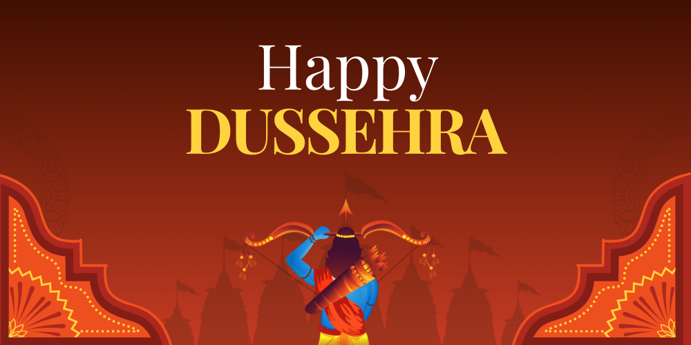 happy dussehra poster