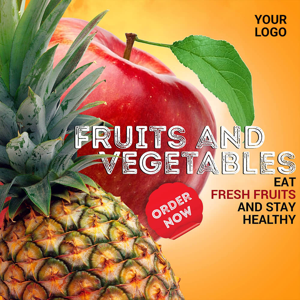 Fruits and Vegetables Marketing Poster Maker