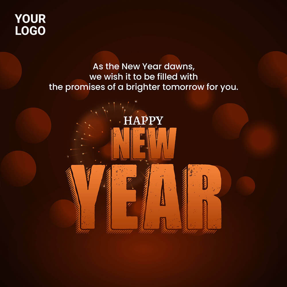 Happy New Year Marketing Poster Maker