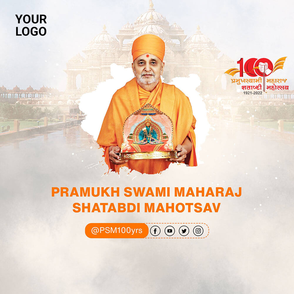 Pramukh Swami Maharaj Shatabdi Mahotsav Poster Maker