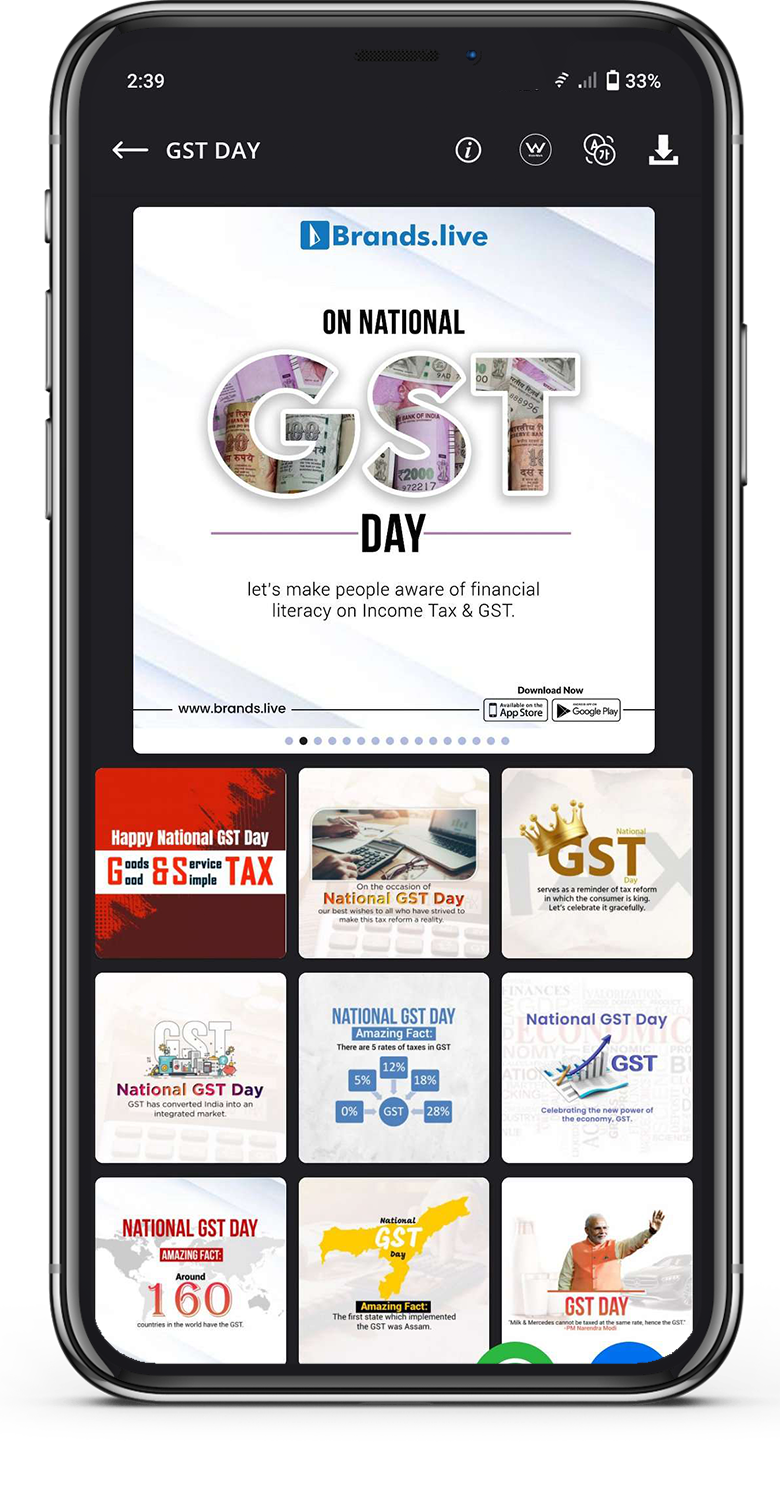 10000+ GST Day Images & Videos | GST Day Poster Maker App